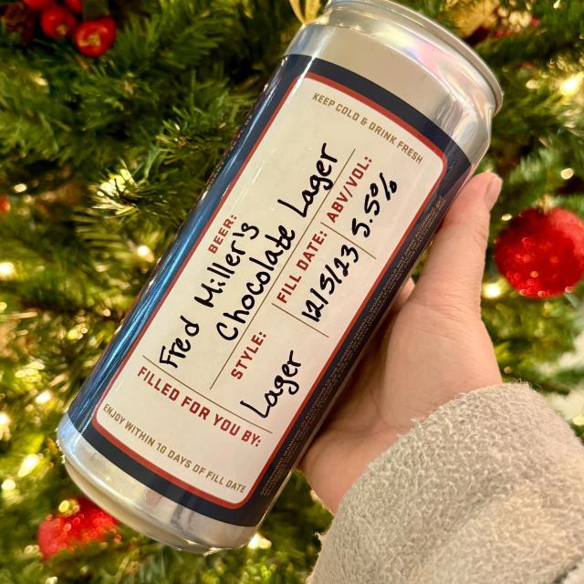 📣 It’s time for Fred Miller’s Chocolate Lager!! 📣

Starting tomorrow 12/6, crowlers of Chocolate Lager will be for sale in our gift shop daily on a first come, first serve basis! Limit of 4 per guest daily. The lager will only be available for crowler purchase and currently not for sampling on tours. Crowlers are to be consumed off premise only! 🍻

#millerbrewery #beerlover #millerbeer #itsmillertime #milwaukee